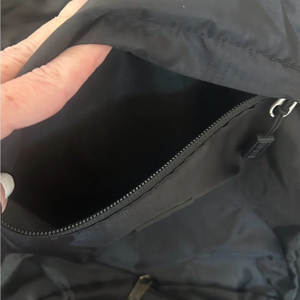 Banana Republic Large Black Nylon Backpack Unisex Packable 4 Pocket Travel Bag